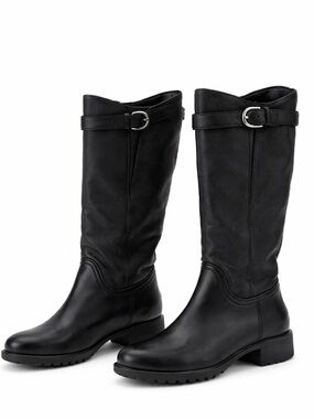 Däv Black Leather Rain Waterproof Boots Women’s Size 8
